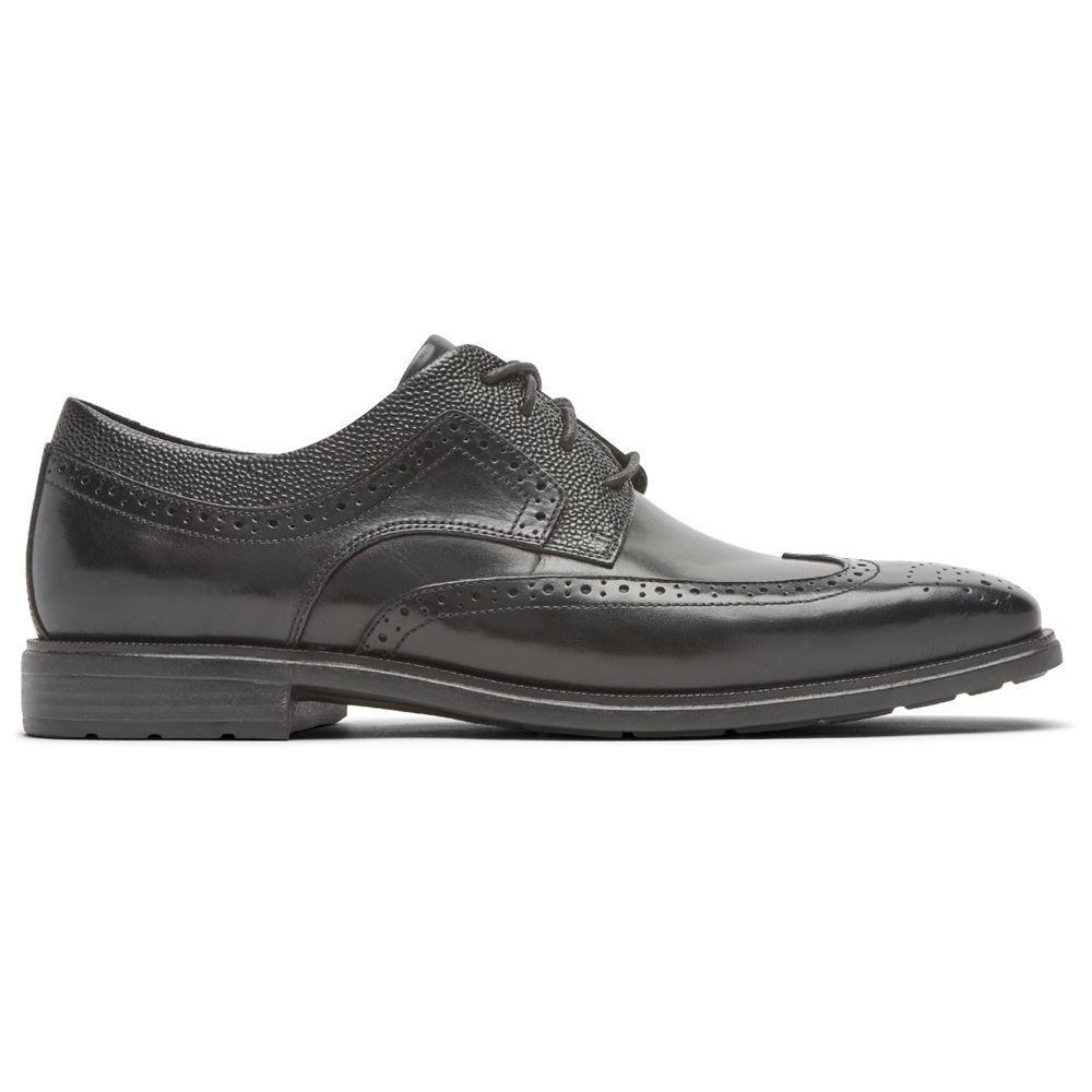 Rockport Singapore Mens Dress Shoes - Dres Sports Business 2 Wingtip Black - GQ9482310